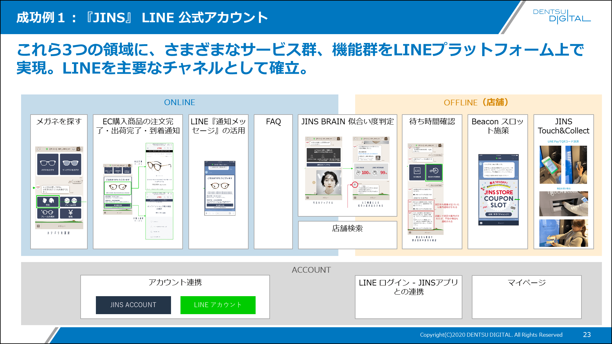 『JINS』LINE公式アカウント